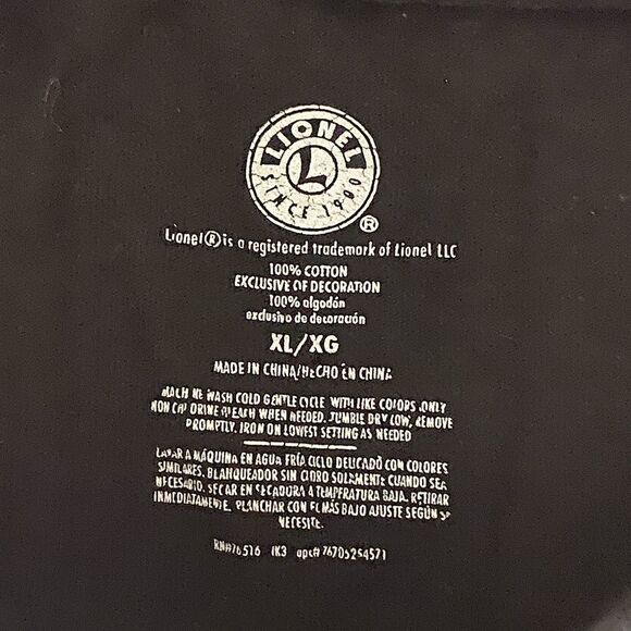 Lionel Train Company T-shirt Mens Size XL Collectible Toys Classiccore Basic - Picture 2 of 8